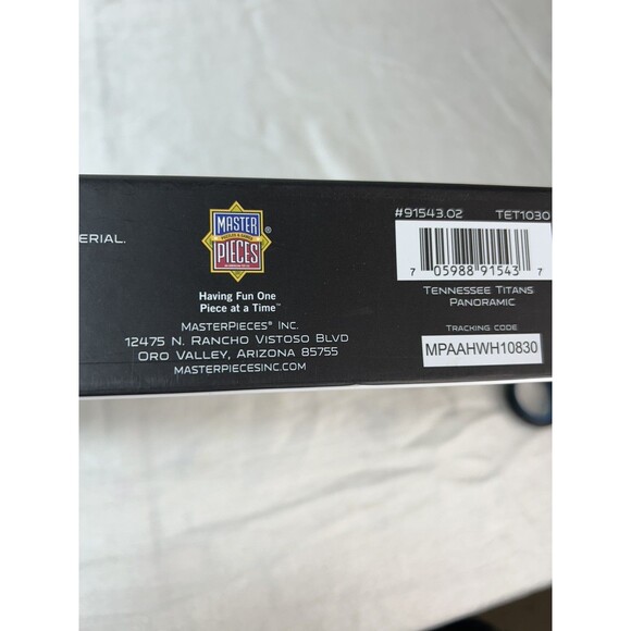 NFL Tennessee Titans Panoramic 1000 Pc Puzzle Box NFL Hologram Marked - Picture 3 of 4